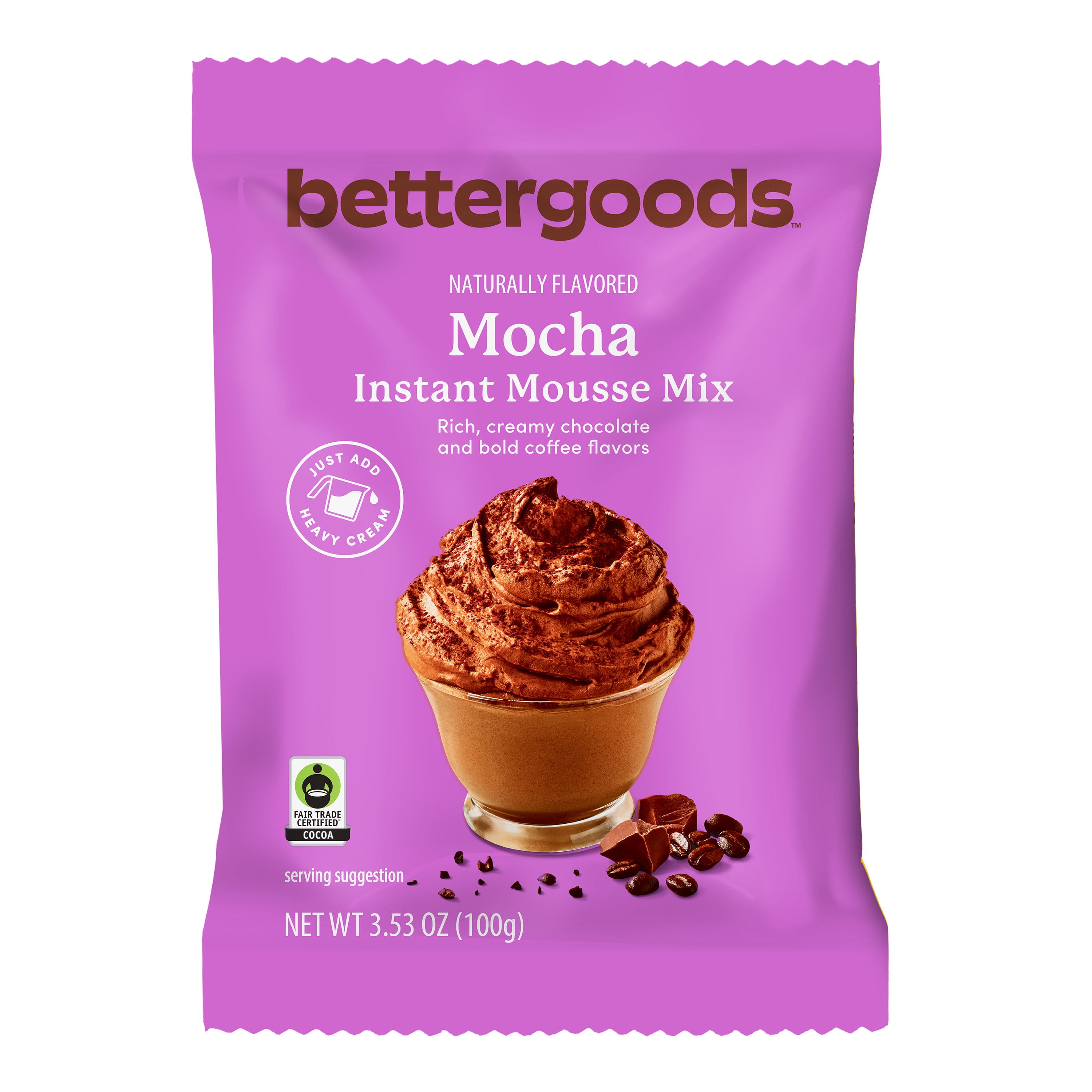 (10 pack) bettergoods Mocha Instant Mousse Mix, 3.53 oz