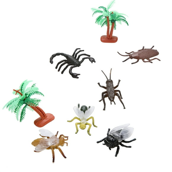 Juguete de insectos de plástico, 12 piezas/juego, juguete de plástico blando para animales, modelo de insecto, diseño revolucionario