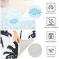 thumbnail image 7 of Coolnut Hawaiian Palm Tree Black Bathroom Rug Rectangular Bath Mat Non Slip Bath Rugs Absorbent Shaggy Bathmats for Sink Shower 16" x 24" Home Decor, 7 of 7