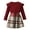Red, variant on Girls Dresses Long Sleeve Rib Knit Plaid Patchwork Belted Dress with Pockets KH1,18-24 Months