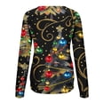 thumbnail image 4 of Womens Christmas Sweatshirt Fashion Xmas Drop Shoulder Long Sleeve Loose Pullover Tops Round Neck Loose Sweat, 4 of 5