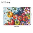 thumbnail image 4 of Yayeee Bath Rug for Bathroom Floor Non Slip Rectangle Fluffy Soft Absorbent Mat, 16"x24", Blue Floral Tomatoes, 4 of 7