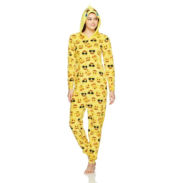 Costume d'Union pour Femmes Emoji Pyjama Adulte Loungewear