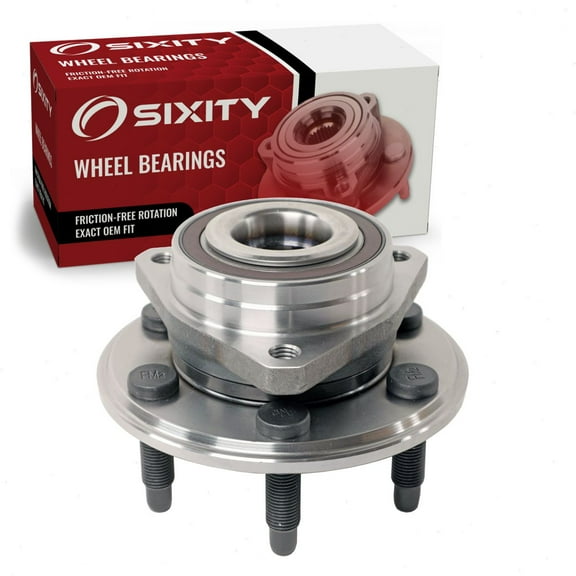 Sixity Auto 513289 Front/Rear Wheel Bearing Hub Assembly compatible with Cadillac SRX 2010-2016, for Saab 9-4X 2011 - 6 Lug w/ ABS