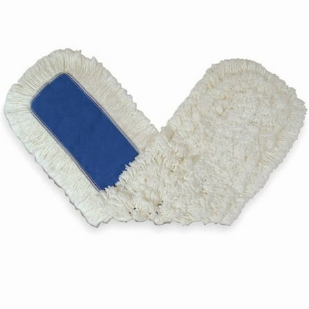 Rubbermaid Dust Mop Head: Slip On 48" Length in White, 12 Pack