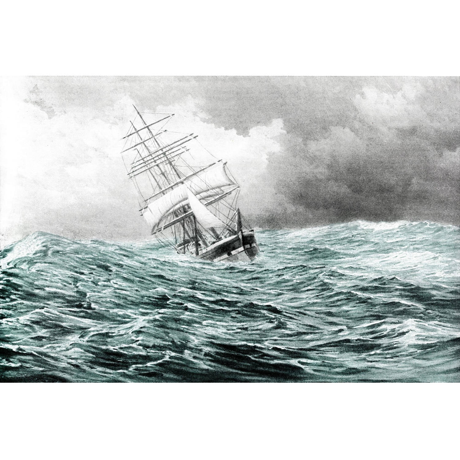 "Rough Waters" Painting Print on Wrapped Canvas