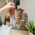 thumbnail image 5 of HELLHERO Polyester Canvas Teapot Dust Cover Durable Tea Cozies Covers Keep Warm Portable, Cat Christmas Tea, 5 of 8