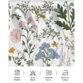 thumbnail image 7 of Colored Plant Bed Skirt California King Size 18" Drop Flowers Leaf Butterfly Ruffled Wrap Around Bed Skirts Adjustable Elastic Bedskirt Dust Ruffle for California King Size Bed, 7 of 7