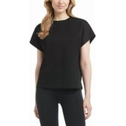 Danskin Women's Short Sleeve T-Shirt, Black Salt, L