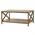 Mainstays Farmhouse Rectangle Coffee Table, Rustic Weathered Oak