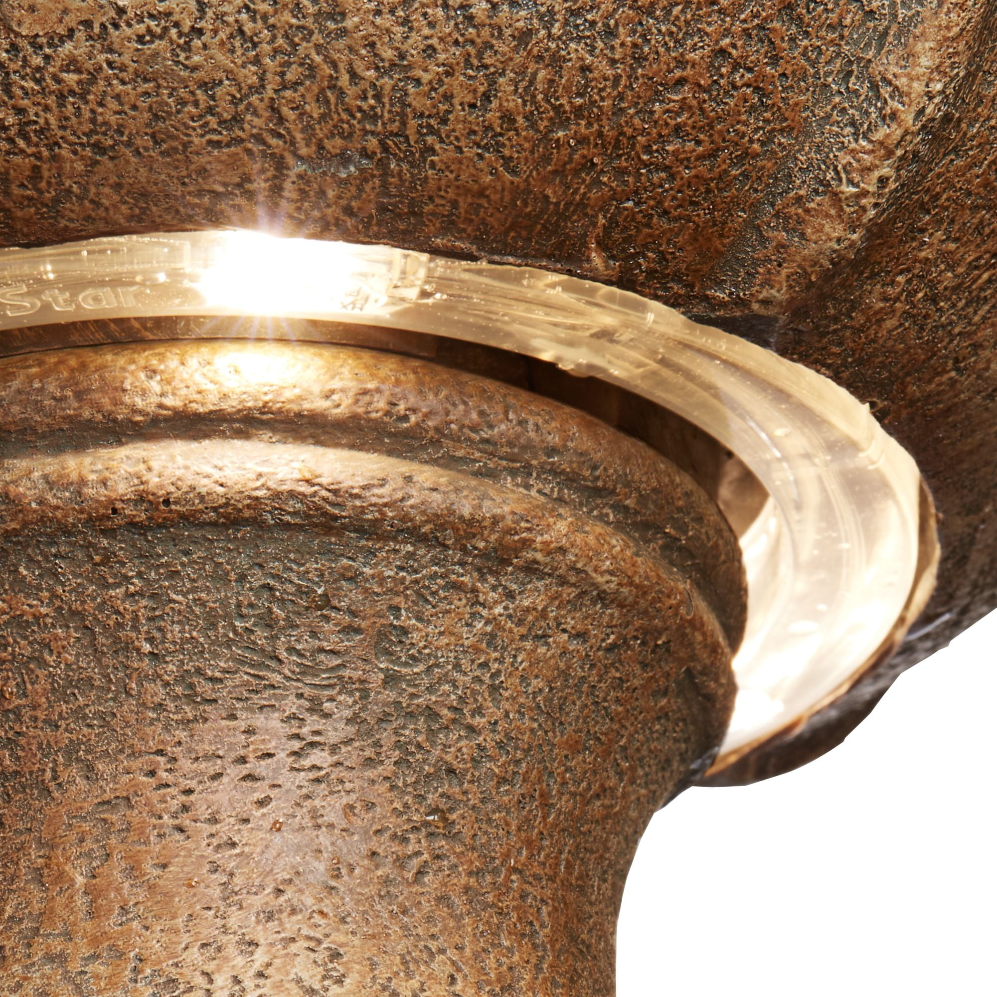 Arosco 43" High Large Italian Outdoor Decor Sand Stone Floor Fountain with Light LED 3-Tier Outside Garden Patio