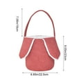 thumbnail image 3 of Rewenti Easter Corduroy Rabbits Handheld Basket Cute Rabbist Ears Easter Storage Basket, 3 of 6