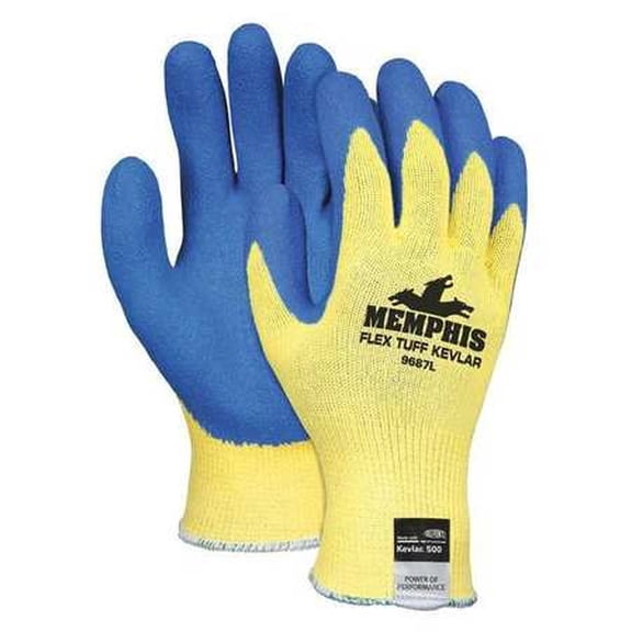 MCR SAFETY 9687M Cut Gloves,M,Kevlar(R),Latex,PR