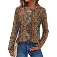 thumbnail image 3 of Zeagoo Womens Long Sleeve T-shirts Casual Fall Tunic Tops Work Fashion Cute Sweaters Button Design, 3 of 6