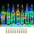 thumbnail image 1 of Mistaha Lumières de Bouteille de Vin avec Bouchon, Lot de 10 2000 LED à Piles LED Mini Féerique, 1 of 7
