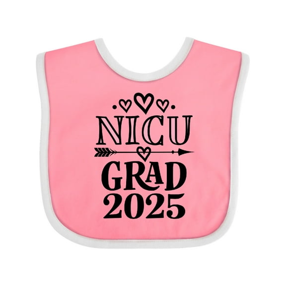Inktastic Nicu Graduate 2025 Baby Girl Girls Baby Bib