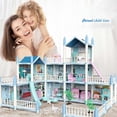 thumbnail image 4 of Vogacara ABS Dollhome portátil lindo desmontable simulación reemplazo decorativo DIY hogar dormitorio niñas juguete regalo de cumpleaños Muebles de casa de muñecas Casa de 2 capas y 4 Vogacara FN011643-03, 4 of 6