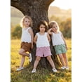 thumbnail image 5 of Loicainy Baby Toddler Girl 2 Piece Clothes 6 12 18 24 Months 2T 3T 4T Solid Color Eyelet Sleeveless Square Neck Tops and Shorts Outfits Set, 5 of 9
