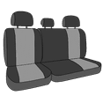 thumbnail image 3 of CalTrend Rear 60/40 Split Bench SuperSuede Seat Covers for 2017-2022 Ford F-250-350 - FD524-03SP Charcoal Insert with Black Trim, 3 of 3