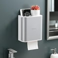 thumbnail image 3 of Portarrollos Doble Para Papel Higiénico Sunnimix Estante de Almacenamiento Montado en la Pared Gris, 3 of 7