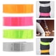 thumbnail image 2 of 4 brazaletes reflectantes de seguridad para ciclismo, correr y caminar de noche. Pulseras de PVC de alta visibilidad con cinta adhesiva y tiras cortables para las piernas de la bicicleta., 2 of 5