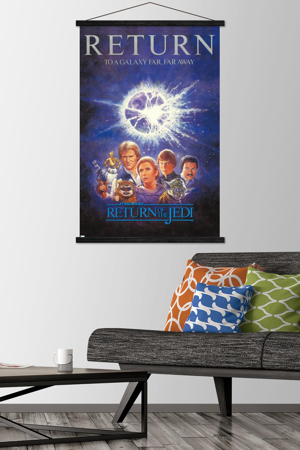 Star Wars: Return of the Jedi - Illustrated One Sheet Wall Poster with Magnetic Frame, 22.375" x 34"