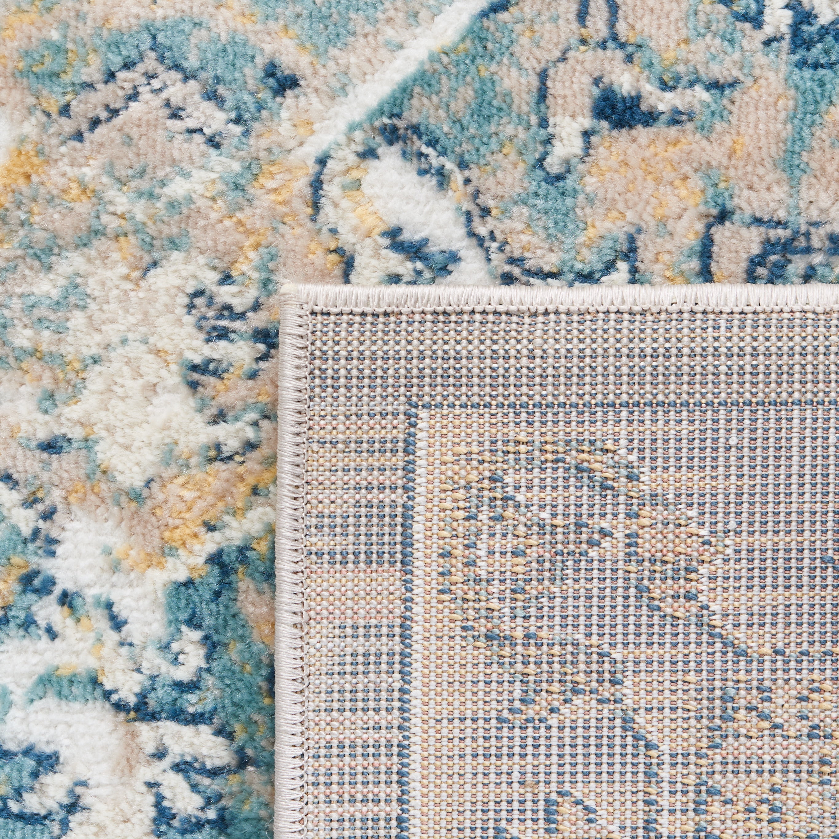 SAFAVIEH Skyler Ottoline Medallion Area Rug, Ivory/Navy, 9' x 12'