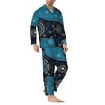 thumbnail image 3 of Bingfone Men'S Pajama Set 2 Piece Loungewear Pjs, Long Sleeve With Pajama Pants-Bohemian Turtle, 3 of 9