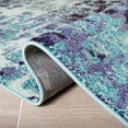 thumbnail image 6 of SAFAVIEH Madison Candelario Abstract Polka Dots Area Rug, Turquoise/Navy, 3' x 3' Square, 6 of 7
