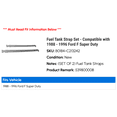 thumbnail image 2 of Fuel Tank Strap Set - Compatible with 1988 - 1996 Ford F Super Duty 1989 1990 1991 1992 1993 1994 1995, 2 of 2