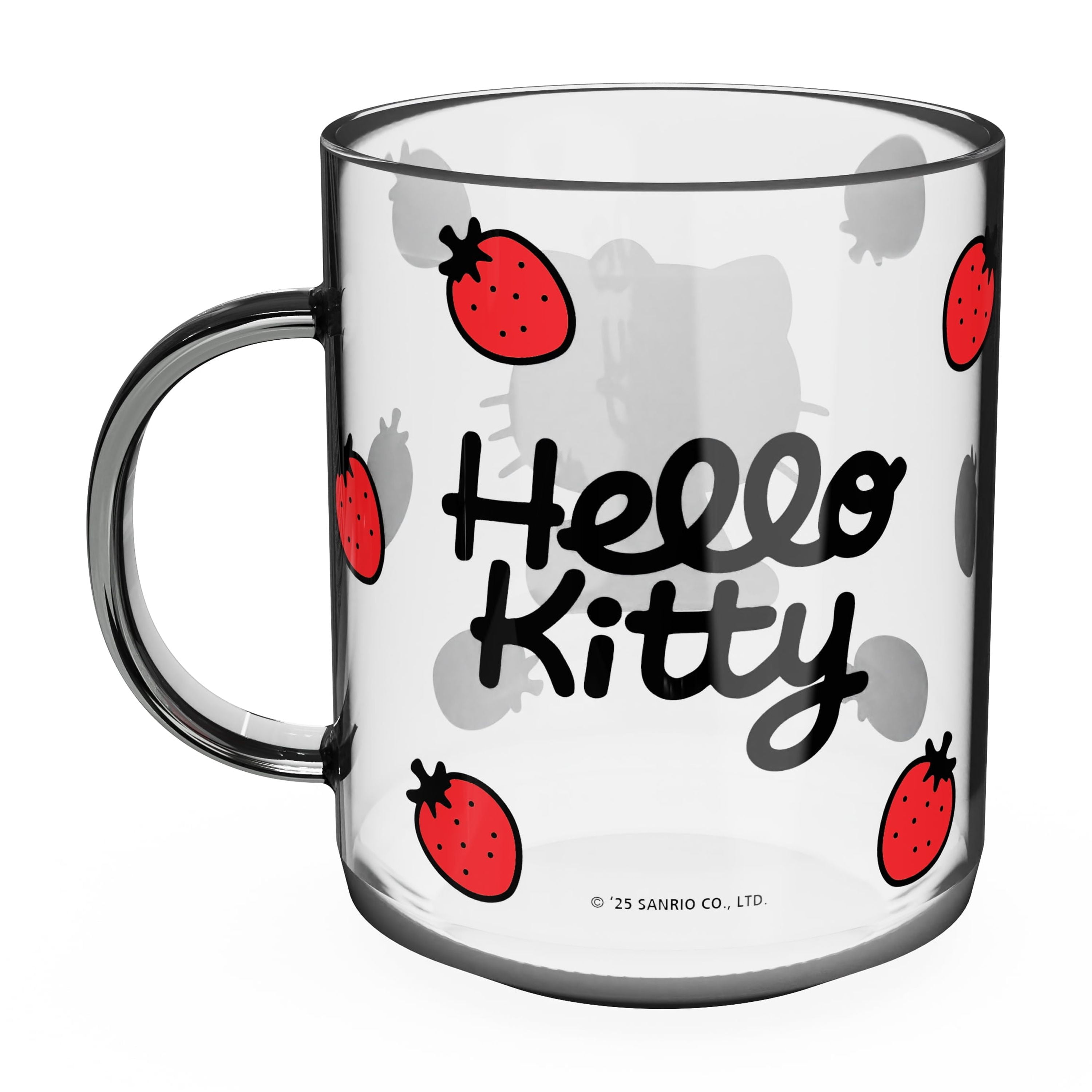 Zak Designs Hello Kitty Glass Kaya Mug, 15.5oz