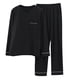 thumbnail image 1 of Hombres Casual Solid Pullover Mangas largas Ropa de dormir Bolsillo Tops y pantalones Traje de cuello redondo Pompotops oipoqjl8962, 1 of 3
