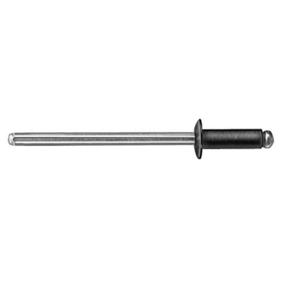 Auveco # 19202 GM Specialty Rivet 1/8" Diameter 3/16"-1/4" Grip Black Aluminum. Qty 100.