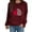 Wine, variant on Durtebeua Women Oversized Crew Neck Sweatshirt Long Sleeve Shirts Crew Neck Sweatshirts Pullover Tops