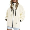 thumbnail image 2 of Baberdicy Women's Solid Color Rain Jacket, Lightweight Packable Hooded Windbreaker with Pockets , Hooded Rain Jacket, Waterproof Hiking Shell, Outdoor Windbreaker Beige Xl, 2 of 5