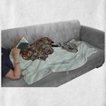 thumbnail image 6 of Indie Soft Flannel Fleece Throw Blanket, Hipster Doodle Funny Sheep with Colorful Spiral Swirls Drawing Style Comic Country, Cozy Plush for Indoor and Outdoor Use, 50" x 70", Multicolor, by Ambesonne, 6 of 6