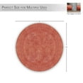 thumbnail image 4 of HOME WEAVERS Waterford Collection Cotton Round Bath Rug, 22" Round, Coral, 4 of 8