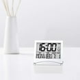 thumbnail image 4 of Betus Digital Travel Alarm Clock - Foldable Calendar Temperature Timer LCD Clock with Snooze Mode - Large Number Display, Battery Operated - Compact Desk Clock(Silver, No Backlight), 4 of 8