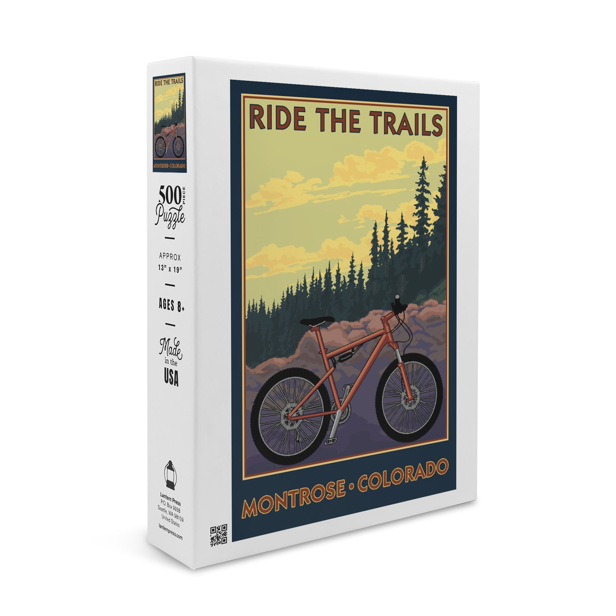 Montrose, Colorado, Ride the Trails, Mountain Bike Scene (19x27 inches, Premium 500 Piece Jigsaw