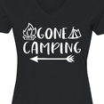 thumbnail image 4 of Inktastic Gone Camping Women's V-Neck T-Shirt, 4 of 5
