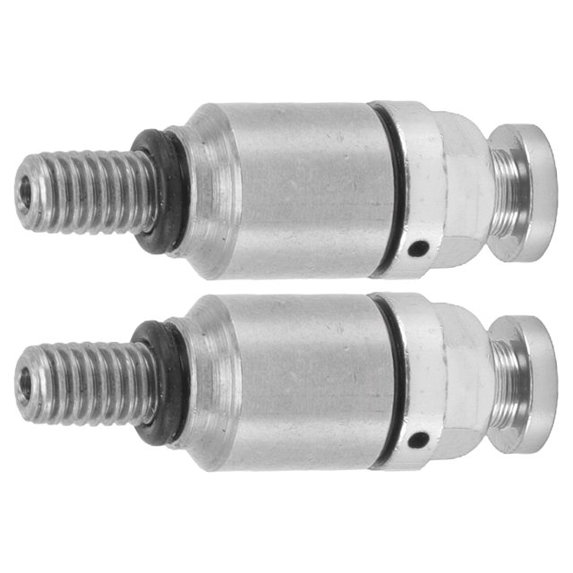 Válvula de alivio de presión de purga de aire de horquilla, 2 piezas M5x0.8 Válvula de alivio de purga de horquilla de aleación de aluminio Válvulas de alivio de presión de