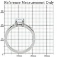 thumbnail image 2 of High polished (no plating) Stainless Steel Ring with AAA Grade CZ in Clear for Women Clear Stone Color Style TK199 Size 7, 2 of 5