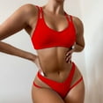 thumbnail image 2 of Fesfesfes Bikinis for Women Boat Neck Swimsuit Fashion Solid Color Comfortable Loose Sleeveless Swimsuit Top Blouse Casual, 2 of 9