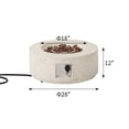thumbnail image 2 of MOALCOFER 28"Round Propane Fire Pit Table,40,000 BTU Stainless Steel Burner Gas Fire Pit, 2 of 6