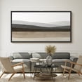 thumbnail image 2 of Large Framed Canvas Wall Art Neutral Abstract Mountain Landscape Print for Living Room Decoration - 60"x30" Black Framed, 2 of 8