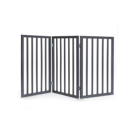 UPC: 0810079860166 | Primetime Petz – Best Freestanding  Hard Wood  Folding Pet Fence  Indoor Dog Gate for Home