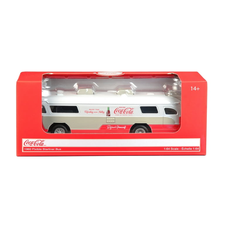 Coca-Cola 1/64 1960 Flexible Starliner Bus Collectible Toy Vehicle
