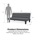DHP Kebo Futon with Microfiber Cover, Gray Microfiber