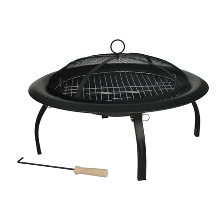 Fire Sense 60838 Black 29 Folding Fire Pit Walmart Com