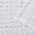 thumbnail image 4 of Exclusive Home Spirit Woven Pouf Applique Sheer Rod Pocket Curtain Panel Pair, 54"x108", Winter White, 4 of 5
